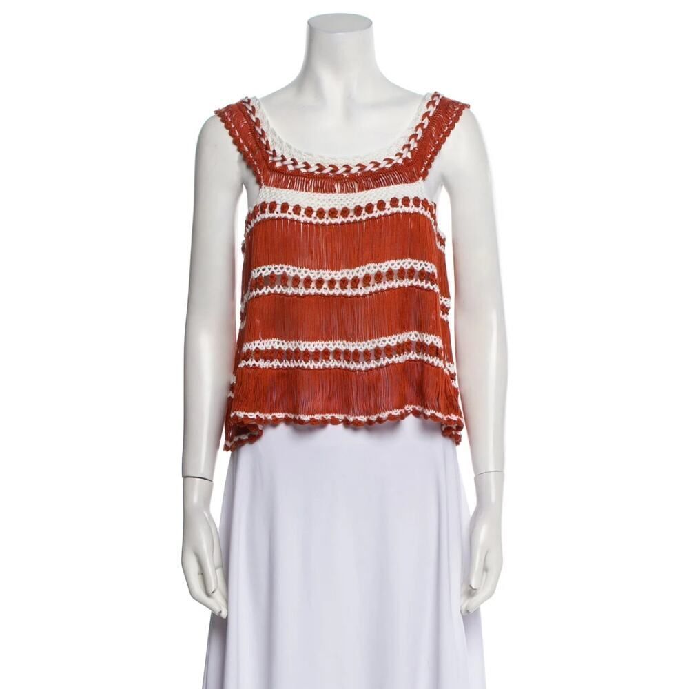 MYBEACHYSIDE Striped Square Neck Crop Top - Trendy